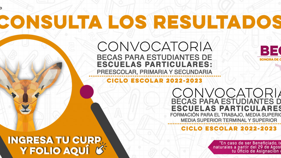 Publica Instituto de Becas y Crédito Educativo resultados de becas para estudiantes de escuelas particulares.